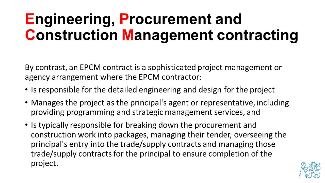 Construction project and procurement